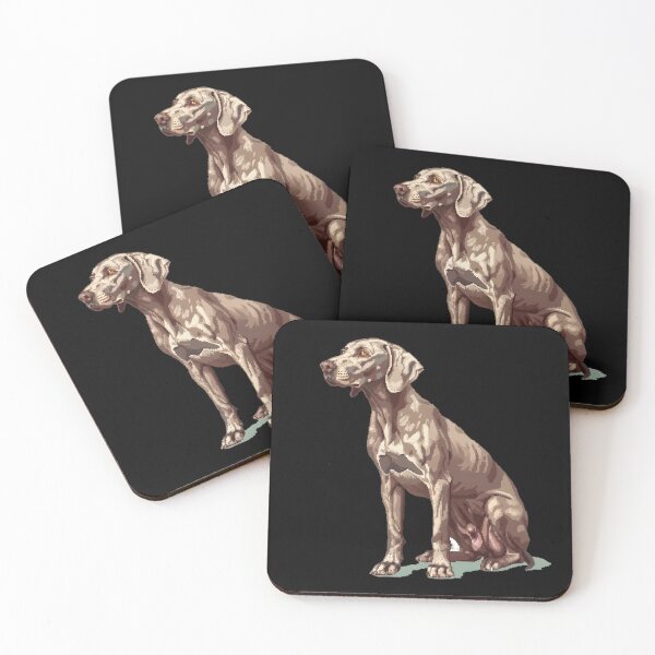 Item preview, 16-bit Pixel Art Weimaraner designed and sold by CUTEDOGGIEZ.