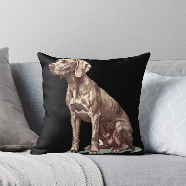 Item preview, 16-bit Pixel Art Weimaraner designed and sold by CUTEDOGGIEZ.