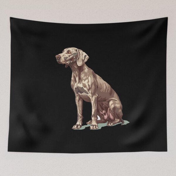 Item preview, 16-bit Pixel Art Weimaraner designed and sold by CUTEDOGGIEZ.