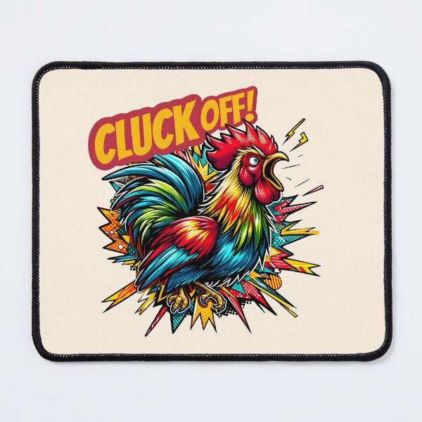 Item preview, Bold funny cartoon Rooster with Attitude - Vibrant CLUCK OFF! Chicken Illustration designed and sold by Unitepeople.