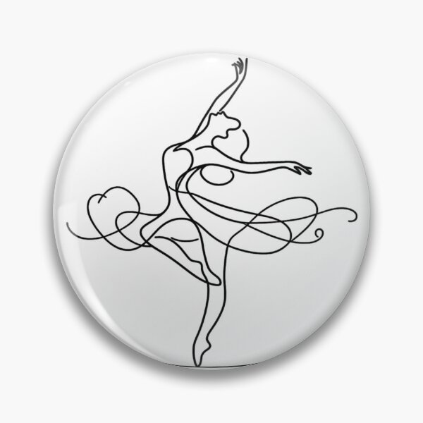 Item preview,  One line woman dancer I Abstract minimal female single line art designed and sold by MusesWhispers.