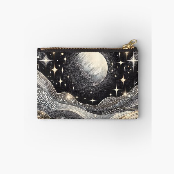 Item preview, Dazzling Moon Landscape - Silver Gold designed and sold by SilverPegasus.