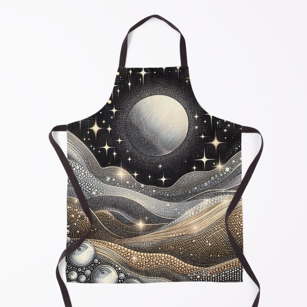 Item preview, Dazzling Moon Landscape - Silver Gold designed and sold by SilverPegasus.