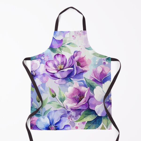 Item preview, Watercolor Violet flower Seamless Pattern designed and sold by printmala.
