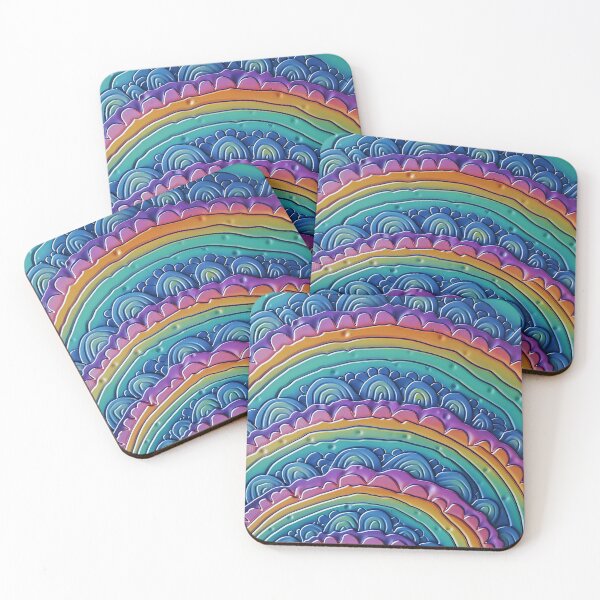 Item preview, Repeating Rainbow Bands - 3D Textured Aesthetic designed and sold by GWTF-Designs.