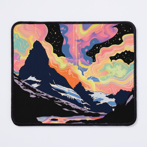 Item preview, Mountain silhouette psychedelic sky Active Outdoors Inspired Art designed and sold by CDC40.