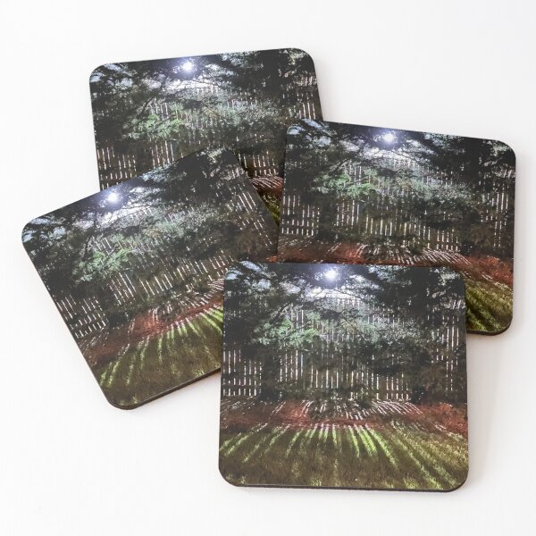 Item preview, Mysterious perspective light rays through fence and trees at night. designed and sold by CoolStuff1138.