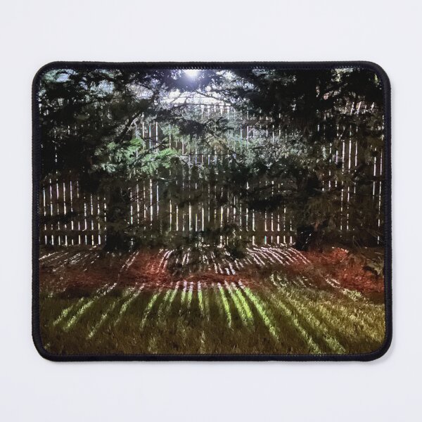 Item preview, Mysterious perspective light rays through fence and trees at night. designed and sold by CoolStuff1138.