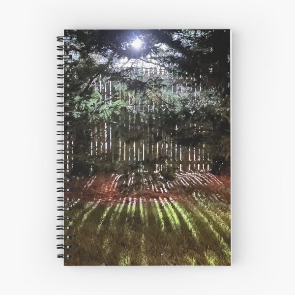 Item preview, Mysterious perspective light rays through fence and trees at night. designed and sold by CoolStuff1138.