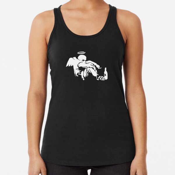 Banksy Fallen Angel Women's Vest Tank Top Graffiti T-Shirt Banksy Fallen Angel Women's Vest Tank Top Graffiti T-Shirt