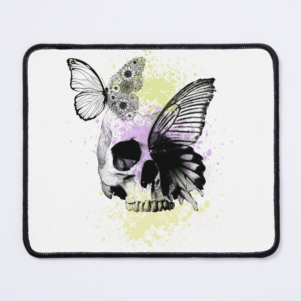 Item preview, Skull with butterfly designed and sold by Ecmoprints.
