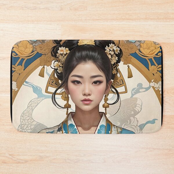 Item preview, Beautiful Korean Kisaeng Geisha retro vintage floral design designed and sold by BorgSpareParts.