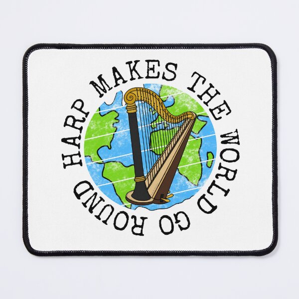 Item preview, Harp Makes The World Go Round, Harpist Earth Day designed and sold by doodlerob.