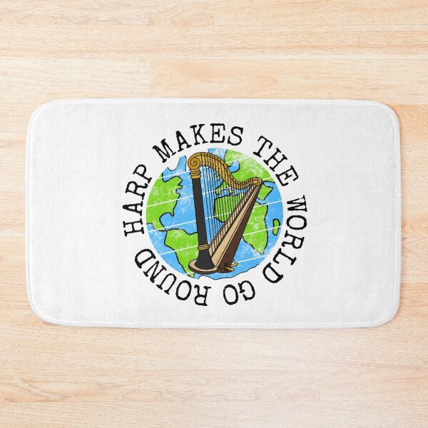 Item preview, Harp Makes The World Go Round, Harpist Earth Day designed and sold by doodlerob.