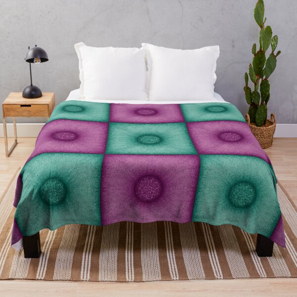 Item preview, Chess pattern from "Pouf" tiles the plum color and aquamarine color designed and sold by Cherevan.