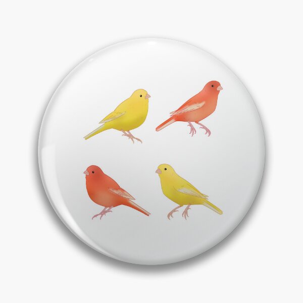 Item preview, Red factor canary and yellow canary bird art designed and sold by Yaragold.