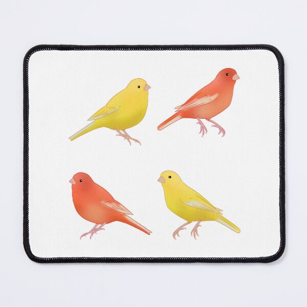 Item preview, Red factor canary and yellow canary bird art designed and sold by Yaragold.