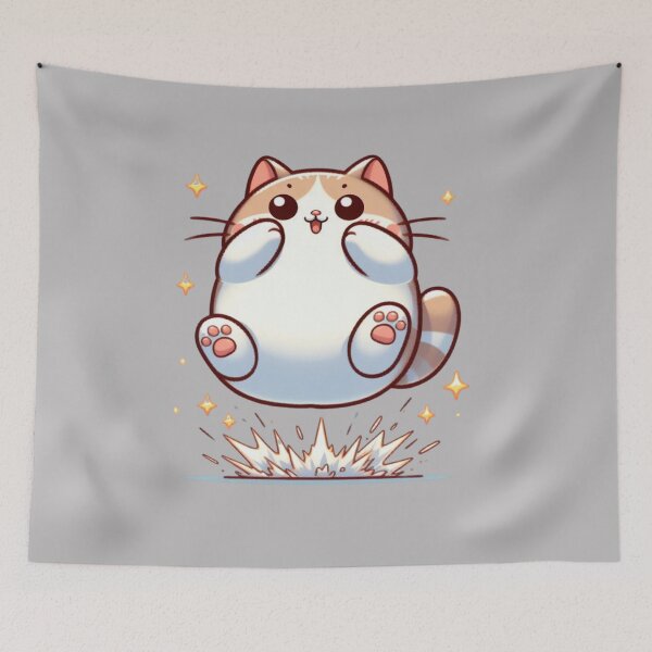Item preview, Popping Fat Cat 3 designed and sold by Psycho-Crazy.