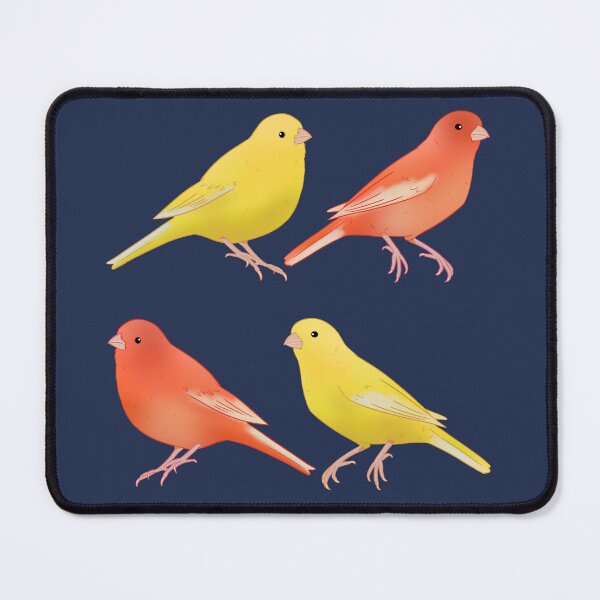 Item preview, Red factor canary and yellow canary bird art designed and sold by Yaragold.