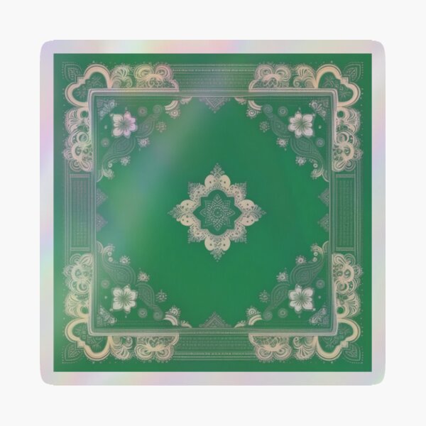 Item preview, RogerPattern - "Tranquil Green Oasis: Bandana-Inspired Print" designed and sold by RogerPattern.