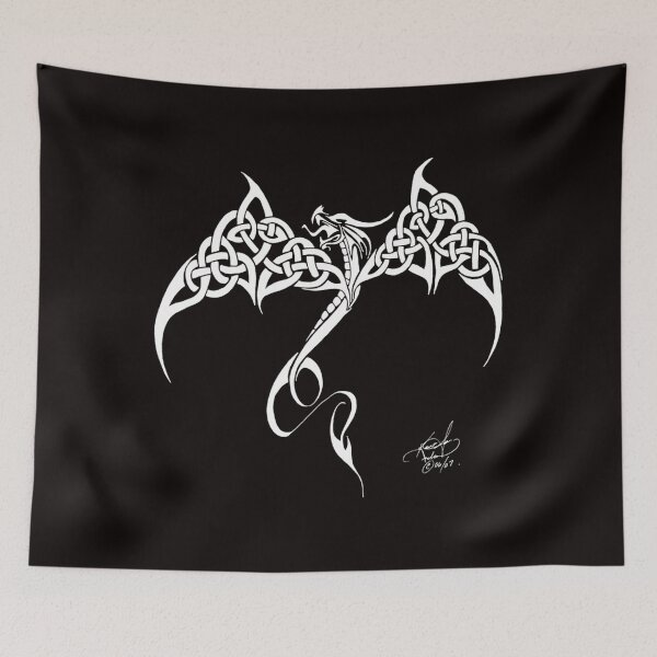 Item preview, White Celtic Tribal Dragon designed and sold by SylviChartier.