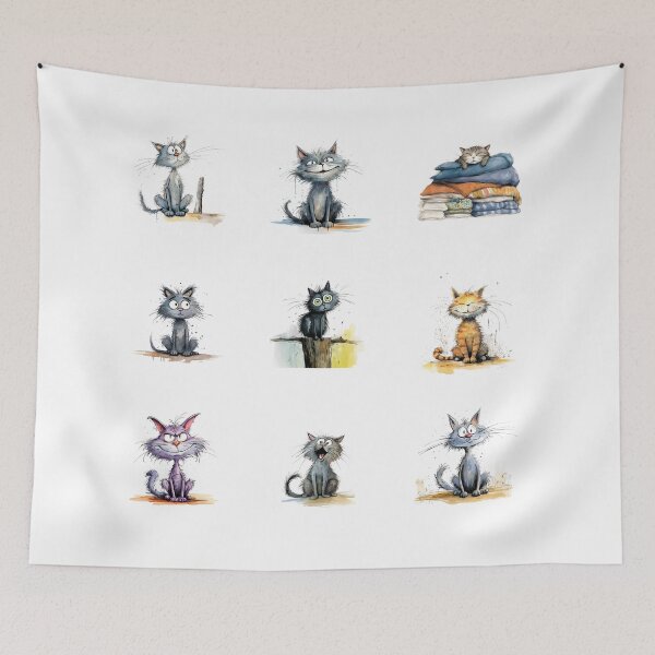 Item preview, Quirky Funny Cat  designed and sold by Crazycatgraphic.