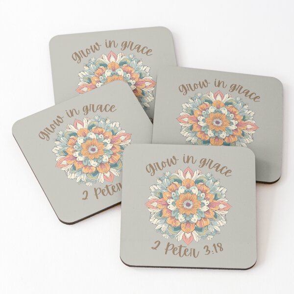 Item preview,  Christian Boho Flower Grow in Grace 2 Peter 3:18 designed and sold by LionGear.