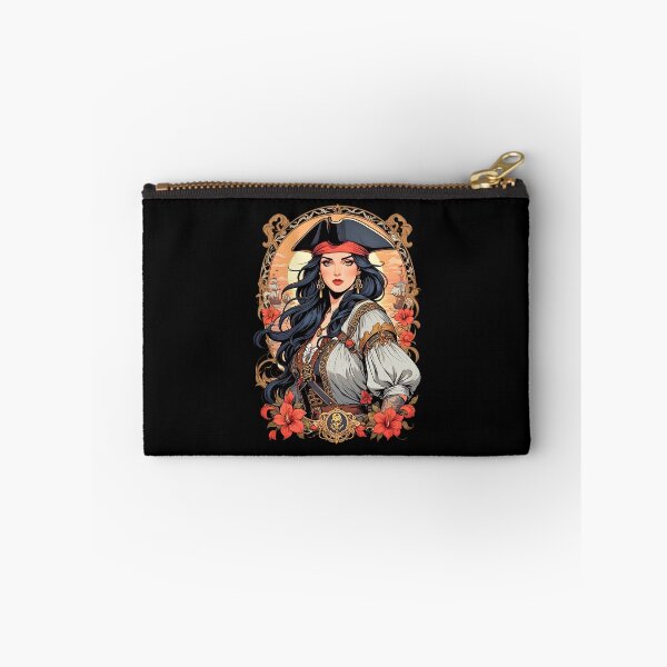 Item preview, Mary Read female pirate retro vintage floral design designed and sold by BorgSpareParts.