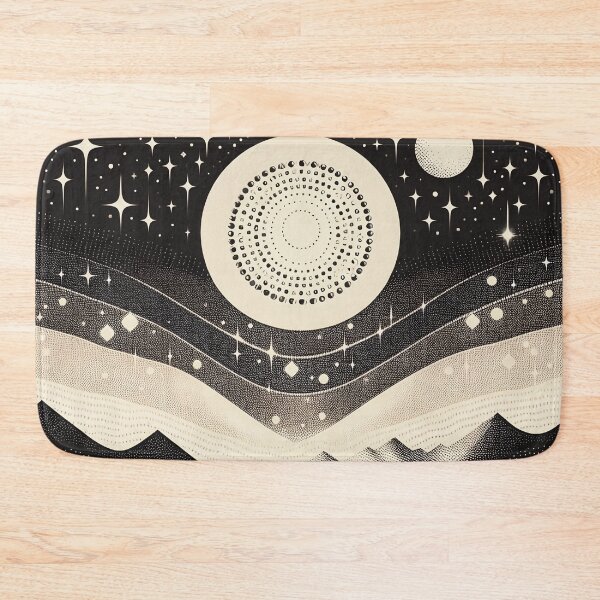 Item preview, Dreamy Starry Night - Black & Cream designed and sold by SilverPegasus.