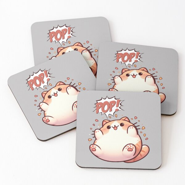 Item preview, Popping Fat Cat Sticker designed and sold by Psycho-Crazy.