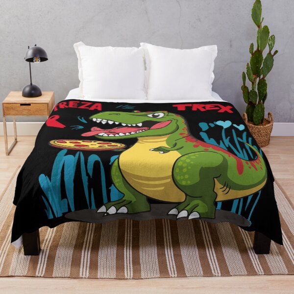 Item preview, T-Rex Pizza Party: Cartoon Dinosaur Enjoying Pizza designed and sold by StellarValor.