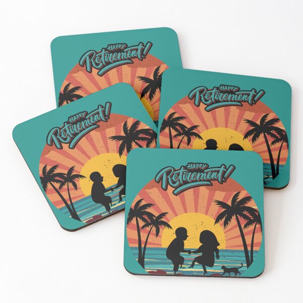 Item preview, Happy Retirement Couple Dancing Sunset Palm Trees. designed and sold by wejollydigitals.