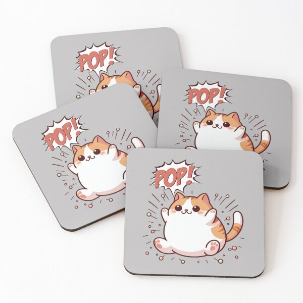 Item preview, Popping Fat Cat Sticker 2 designed and sold by Psycho-Crazy.
