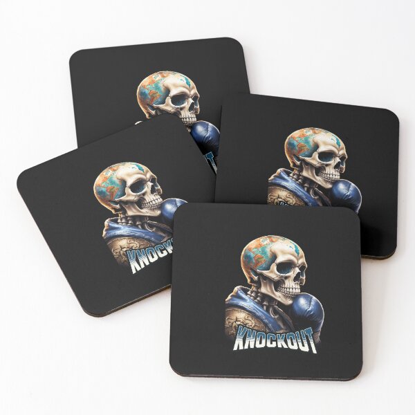Item preview, Knockout Boxing Skull Design in Blue designed and sold by Kookie Tarp.