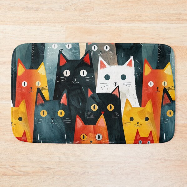 Item preview, Colorful Flock designed and sold by TilesHQ.