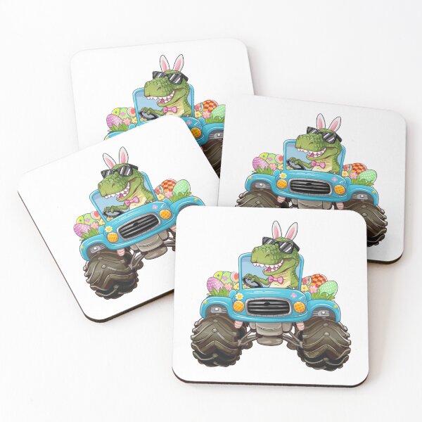 Item preview, Happy Easter Monster Truck- funny dinosaur  designed and sold by Micjr.