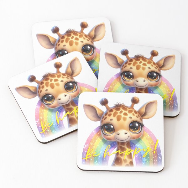 Item preview, Giraffe, rainbow giraffe, cute giraffe, be happy  designed and sold by AnetArtStore.