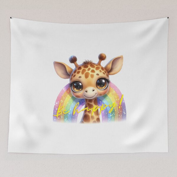 Item preview, Giraffe, rainbow giraffe, cute giraffe, be happy  designed and sold by AnetArtStore.