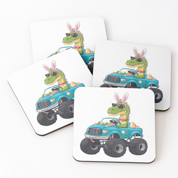 Item preview, Happy Easter Monster Truck- funny dinosaur  designed and sold by Micjr.