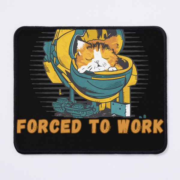 Item preview, Born to sleep forced to work sleeping cat designed and sold by martindesignden.