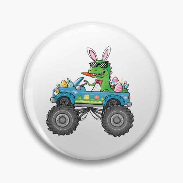 Item preview, Happy Easter Monster Truck- funny dinosaur  designed and sold by Micjr.