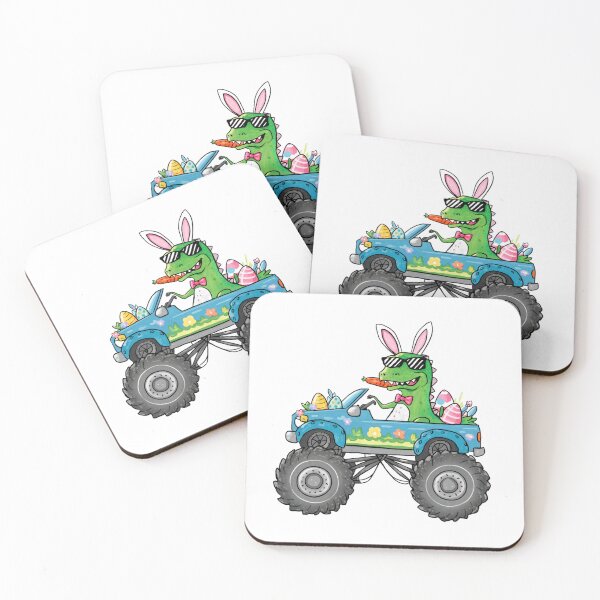 Item preview, Happy Easter Monster Truck- funny dinosaur  designed and sold by Micjr.