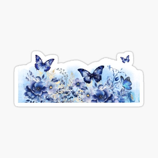 Item preview, Blue Butterfly and Flowers Watercolor | Unique Nature Gift Mug designed and sold by EmblemThreads.