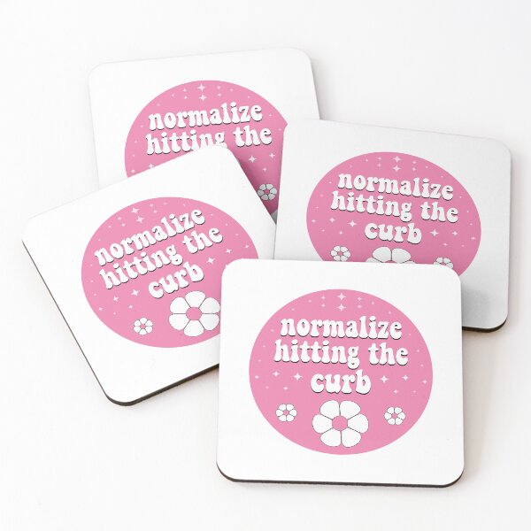 Item preview, Normalize Hitting The Curb! Funny Meme Pink Car Bumper designed and sold by BUMPER-STICKERS.