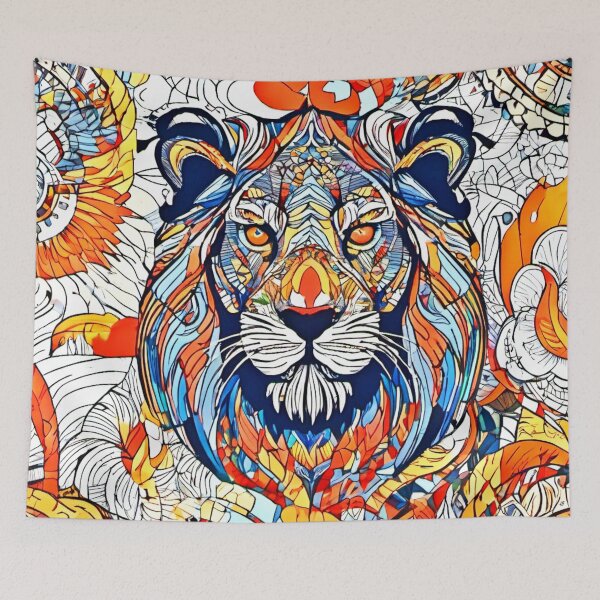 Item preview, Fiery Lion Art designed and sold by Health And Fitness Posts e-Store.