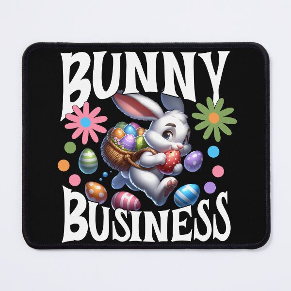 Item preview, Bunny business - funny Easter bunny designed and sold by EvergreenWhimsy.