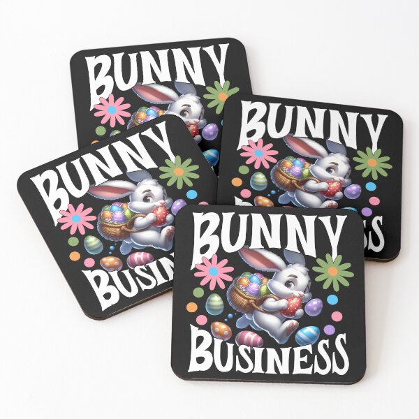 Item preview, Bunny business - funny Easter bunny designed and sold by EvergreenWhimsy.