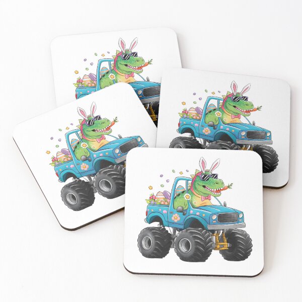 Item preview, Funny Dinosaur Happy Easter Monster truck  designed and sold by Micjr.