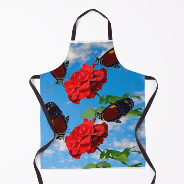 Artikelvorschau, 2 Tiger-Langflügelschmetterlinge bestäuben eine Rosenblüte entworfen und verkauft von Peter Etchells.
