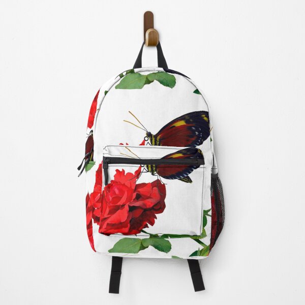 Item preview, 2 Tiger longwing butterflies pollinating a rose flower designed and sold by Peter Etchells.